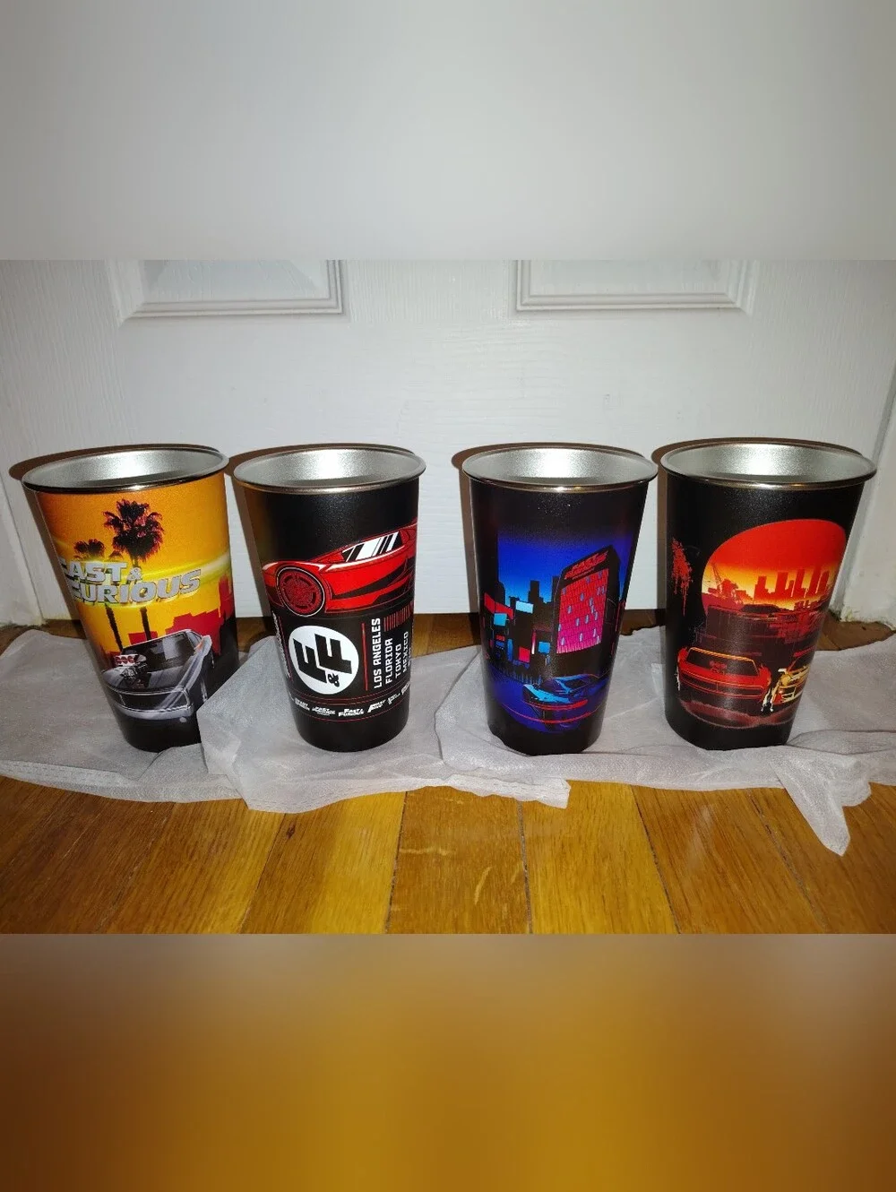 Mobil 1 Fast & Furious 25th Anniversary Metal Collector Cups Promo SET 4